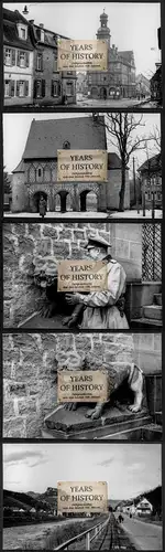 5x Foto kein Zeitgenössisches Original Stadt Dorfansichten Frankreich Belgien 