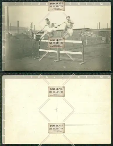 Orig. Foto AK Hürden laufen Sport 1920