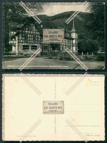 AK Sitzendorf Thüringer Wald Gasthaus zu Eisenhammer-Bockschmiede