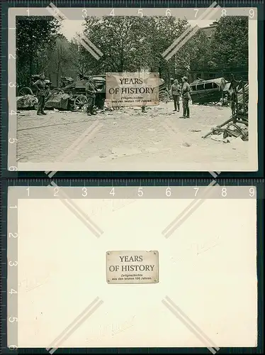 Orig. Foto Technik Fahrzeuge zerstört Holland Belgien Frankreich