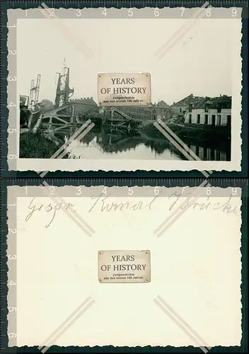 Orig. Foto Holland Belgien Brücke gesprengt