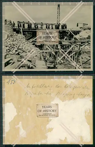 Foto Brücke Fluss Saone Kanal Frankreich Saarland Saar 1940 OT Todt Wiederaufb