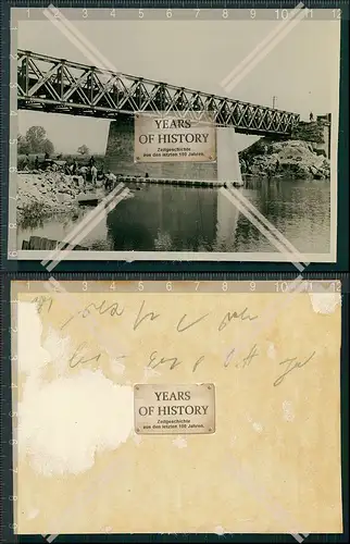 Foto Brücke Fluss Saone Kanal Frankreich Saarland Saar 1940 OT Todt Wiederaufb