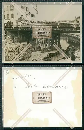 Foto Brücke Fluss Saone Kanal Frankreich Saarland Saar 1940 OT Todt Wiederaufb