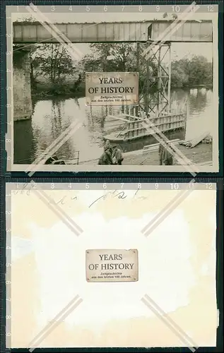 Foto Brücke Fluss Saone Kanal Frankreich Saarland Saar 1940 OT Todt Wiederaufb