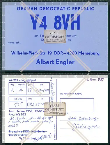 QSL Amateurfunk Karte Marine DEU Russ. FRA .Dänemark u.a amateur radio card ha