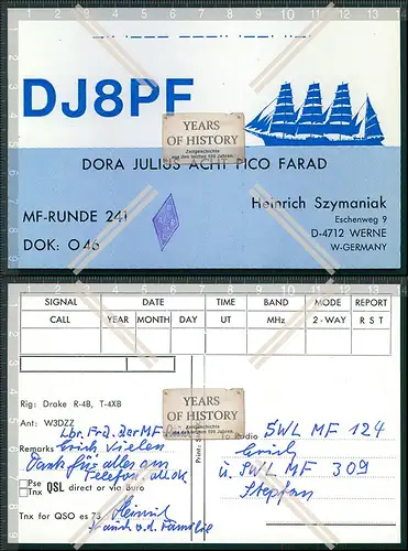 QSL Amateurfunk Karte Marine DEU Russ. FRA .Dänemark u.a amateur radio card ha