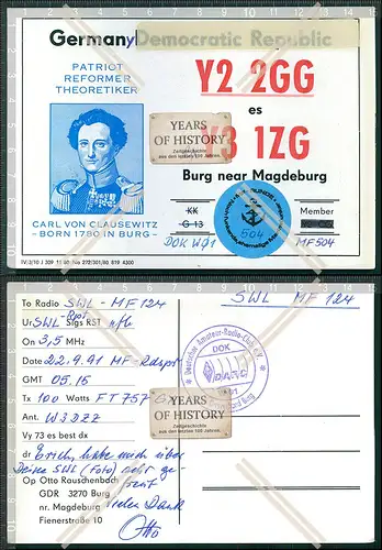 QSL Amateurfunk Karte Marine DEU Russ. FRA .Dänemark u.a amateur radio card ha