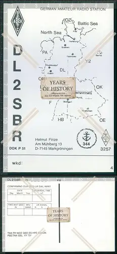 QSL Amateurfunk Karte Marine DEU Russ. FRA .Dänemark u.a amateur radio card ha
