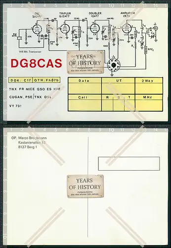 QSL Amateurfunk Karte Marine DEU Russ. FRA .Dänemark u.a amateur radio card ha