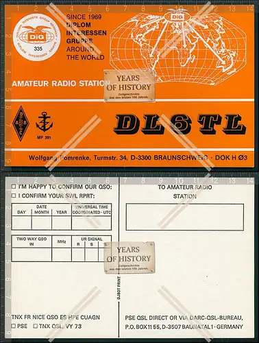 QSL Amateurfunk Karte Marine DEU Russ. FRA .Dänemark u.a amateur radio card ha