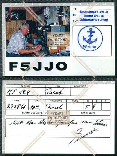 QSL Amateurfunk Karte Marine DEU Russ. FRA .Dänemark u.a amateur radio card ha