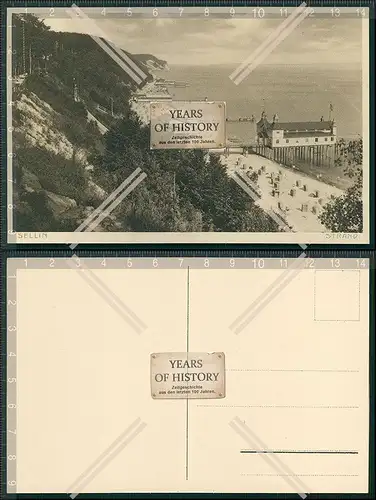 AK Sellin Rügen Strand Seebrücke 191011