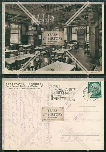 AK Münster i. W. Gaststätte Brauhaus Kiepenkerl Braustübl B. Zander 1934 gel