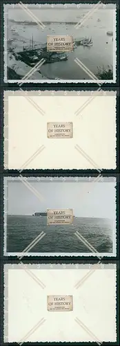 Foto 2x Helgoland 1933-36 Hafen Schiffe und vieles mehr