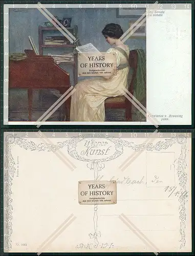 AK Künstler Wiener Kunst die Sonate Ansichtskarte Postkarte verschiedene Motiv