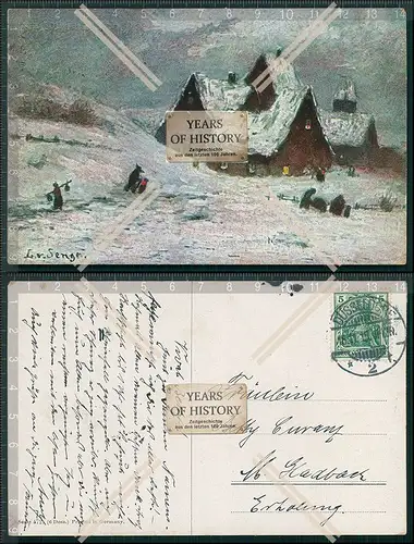 AK Künstler Winterlandschaft Ansichtskarte Postkarte verschiedene Motive