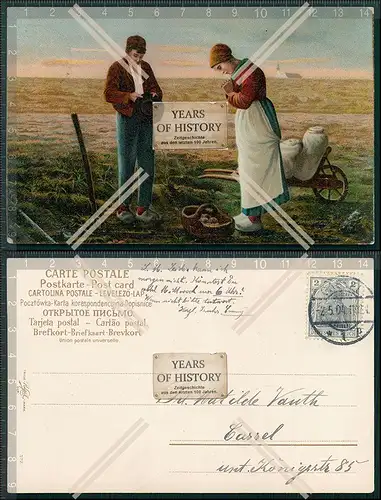 AK Künstler Mann Frau Bauern Landschaft Ansichtskarte Postkarte verschiedene M