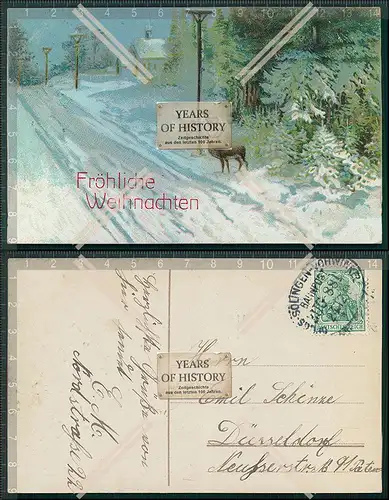 AK Künstler Landschaft Winter Reh Ansichtskarte Postkarte verschiedene Motive