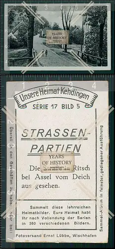 Heimat Kehdingen STRASSEN-PARTIEN Die Straße in Ritsch bei Asselvom Deich aus 