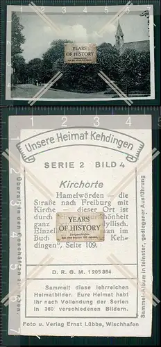 Heimat Kehdingen Kirchorte Hamelwörden die Straße nach Freiburg mit Kirche 