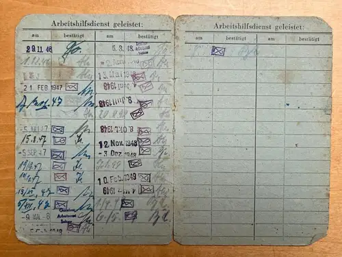 Nachlass Dokumente Ausweispapiere ab Juli 1945 Hildegard Heiser Hamburg DDR uvm.
