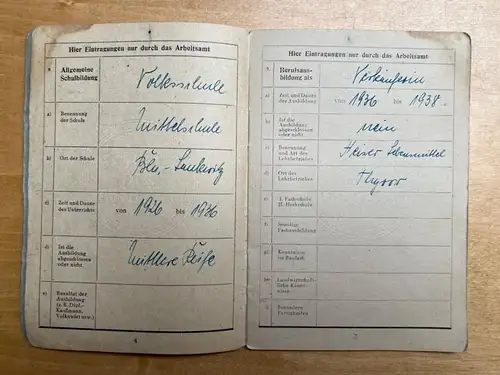 Nachlass Dokumente Ausweispapiere ab Juli 1945 Hildegard Heiser Hamburg DDR uvm.
