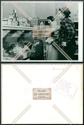 Pressefoto 24x18cm Kalifornien Los Angeles Geschäft Lebensmittel 50/60er Jahre