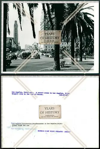 Pressefoto 24x18cm Kalifornien Los Angeles Staßenansicht 50/60er Jahre