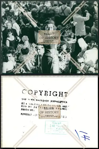 Pressefoto 24x18cm Brasilien Karneval Rio de Janeiro 50/60er Jahre