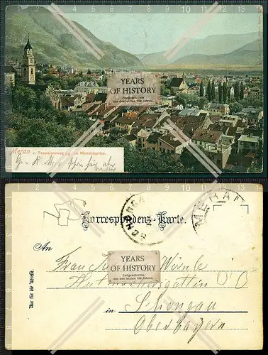 Orig. AK Trentino Bolzano Merano Meran Totale vom Tappeinerweg Mendelspitze