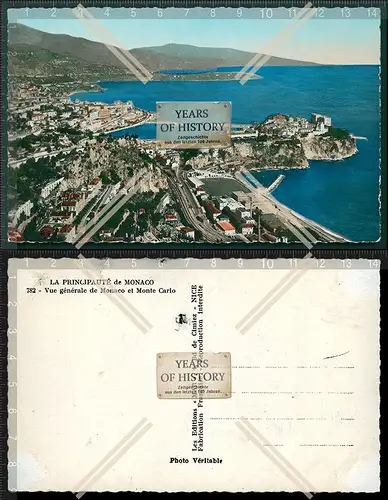 Orig. Foto AK Monaco Vue generale de la Principaute Cap Martin Cote Italienne C