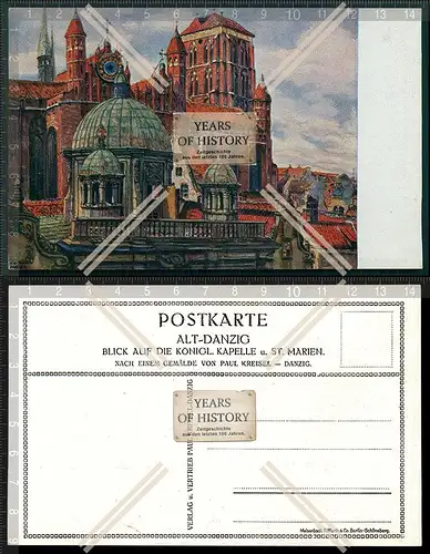 Orig. AK Danzig Pommern Polen 1907 Blick auf die Sankt Marienkapelle Gemälde P