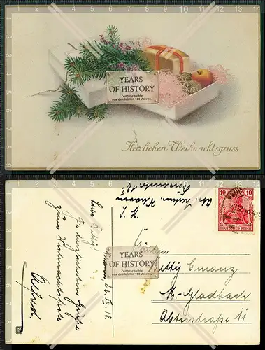 Orig. AK Weihnachtsgruß gelaufen 1918 Weihnachten