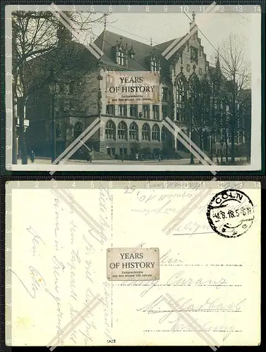 Orig. Foto AK Köln 1918 Straßenansicht Gebäude Feldpost gelaufen 1918