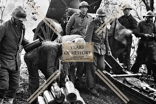 Repro Foto Französische Soldaten mit PAK Flak Geschütz