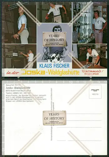 Orig. Autogrammkarte Klaus Fischer in der Joska Waldglashütte