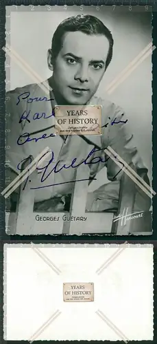 Orig. Autogrammkarte Georges Guetary