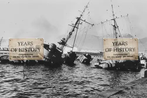 Repro Foto 10x15cm Saint-Nazaire Frankreich Schiffe Hafen zerstört uvm