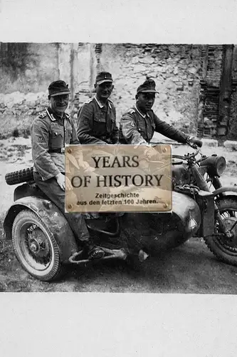 Foto kein Zeitgenössisches Original Motorrad Krad Soldaten