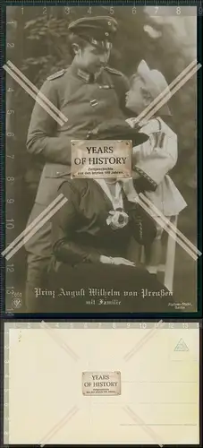 Orig. AK Prinz August Wilhelm von Preußen mit Familie