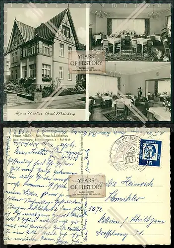 Orig. Foto AK Bad Meinberg Haus Möller Besitzer Frau Lütkehus Steinheimer Str