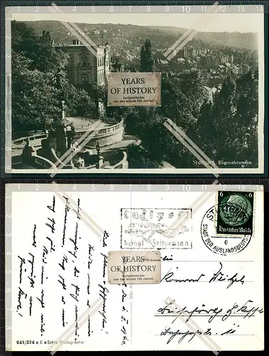 Orig. Foto AK Stuttgart Galateabrunnen Eugensbrunnen Herzog-Eugen-Brunnen 1940 