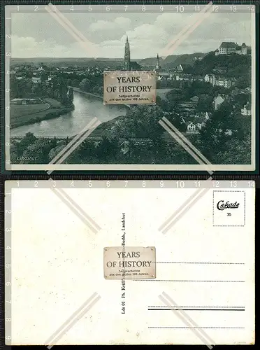 Orig. AK Landshut 1933 Nieder Bayern Panorama Ansicht