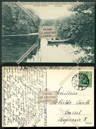 Orig. AK Misdroy Miedzyzdroje Wollin Jordansee Nachbarinsel von Usedom1913 gela