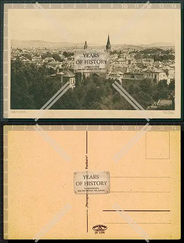 Orig. AK Gießen Hessen Panorama Gesamtansicht Totale 