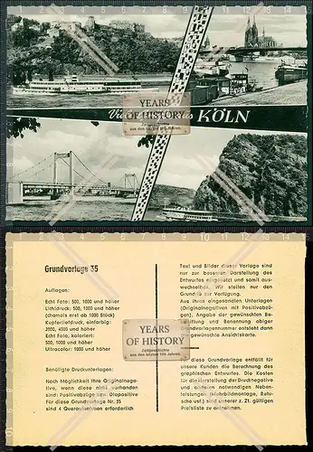 Orig.  AK Grundvorlage Nr. 35 Köln am Rhein Mehrbildmontage keine Postkartenr�