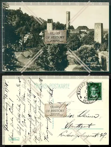 Orig. AK Ansichtskarte Postkarte Ravensburg in Oberschwaben Veitsburg Trinks Po