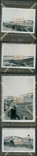 Foto 4x mit Fahrrad 1933 Orsoy Baerl Rheinbrücke Duisburg uvm. 