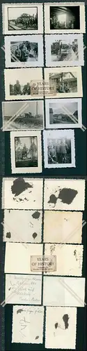 Foto 10x Soldaten und vieles mehr 1939-45 Fotos Rückseite klebrig mit Kleberü